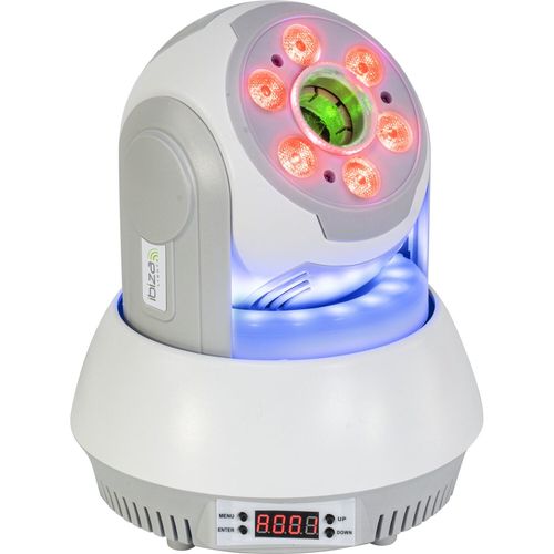 IBIZA LIGHT STAR-LASER-WH - Lyre à Laser avec Gobo LED Wash et anneau Lumineux