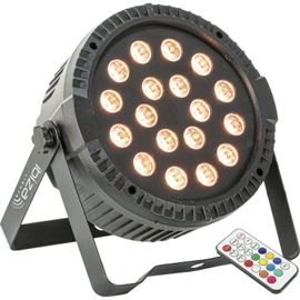 Ibiza Light THINPAR-18X1RGB - Projecteur Par Light Extra plat 18 LED RGB 1W