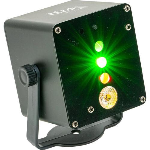 IBIZA LIGHT TINYLED-LASRGB - Effet A LED 3W + Laser RGB Miniature Sur Batterie