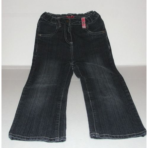 Jean Noir Délavé 6ans Avec Ceinture Elastique Reglable Tissaia