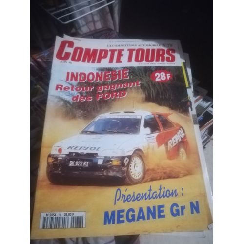 Compte Tours 78 De 1996 Corse,Lorraine,Wallonie,Megane Coupe Gr N
