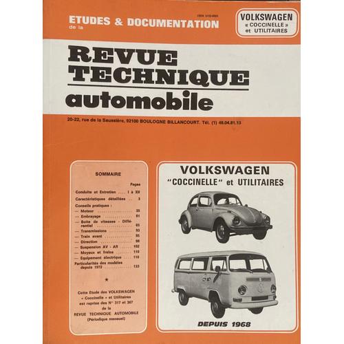 Revue Technique  Volkswagen Coccinelle Et Combi 1200 1300 1302 1303 1500 1302s 1303s  Camionette, Bus, Pick Up, Combi Et Dérivés