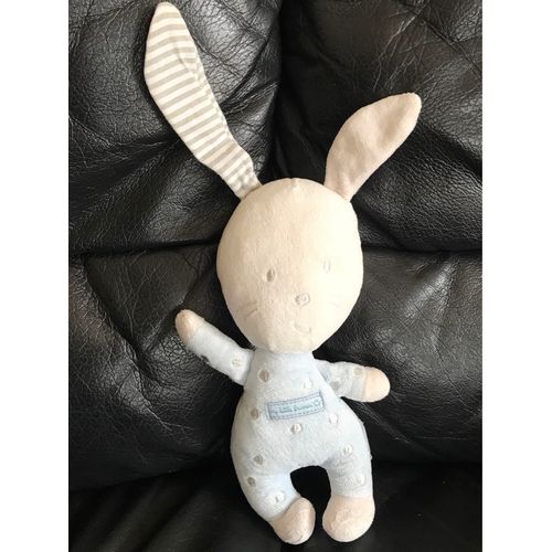 Doudou Lapin Grain De Blé My Little Friends Bleu Pois 22 Cm