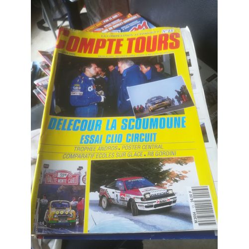Compte Tours 13 De 1991 Monte Carlo,Delecour,Giraudet,Isola,Serre Chevalier,Oreca