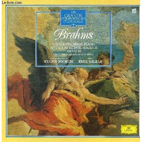 Disque Vinyle 33t Concerto Pour Piano N°2 En Si Bemol Majeur Opus 83