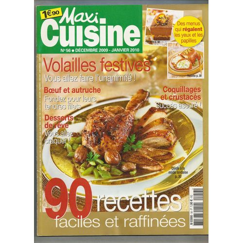 Maxi Cuisine 56 (90 Recettes Faciles Et Raffinées)