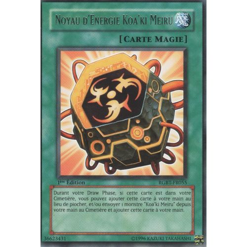 Carte Yu-Gi-Oh! "Noyau D'énergie Koa'ki Meiru" Rare Rgbt-Fr055