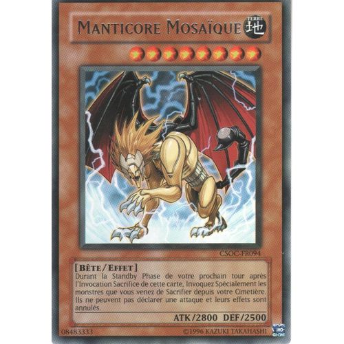 Carte Yu-Gi-Oh! "Manticore Mosaïque" Rare Csoc-Fr094