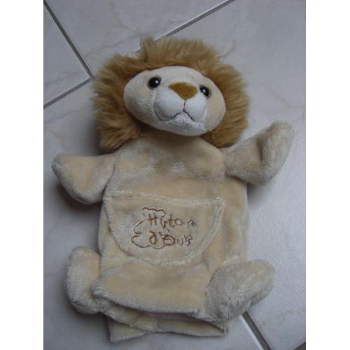 Peluche Marionette "Lion" 25 Cm Marque "Histoire D'ours"