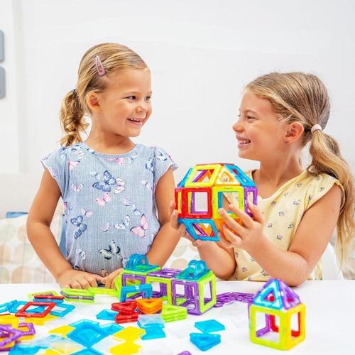 Shop-Story - Magneblocs_56pcs : Ensemble De Construction Magnétique - Jeu De Construction Éducatif 3d Pour Enfants - 56pcs