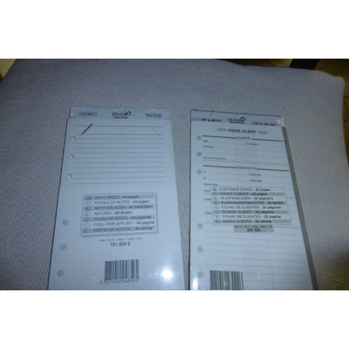 Recharge Fiches Clients Et Notes 10x17cm Timer 17 Quo Vadis Lot De 2