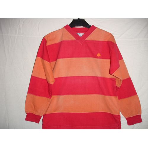 Polo Bicolore Rouge&orange"Du Pareil Au Même" 8 Ans