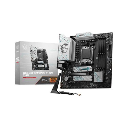 MSI B650M Gaming Plus WiFi - Carte mère ATX Socket AM5 AMD B650 - 4x DDR5 - M.2 PCIe 4.0 - USB 3.2 - PCI-Express 4.0 16x - LAN 2.5 GbE - Wi-Fi 6E/Bluetooth