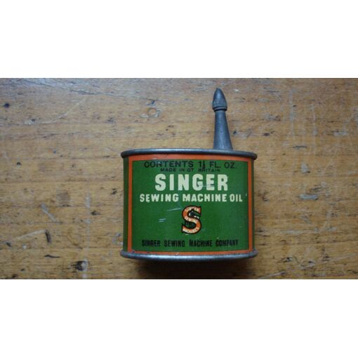 Burette à Huile Singer Vintage - En Tôle, Parfaite Pour Les Machines à Coudre Anciennes - Occasion En Très Bon état