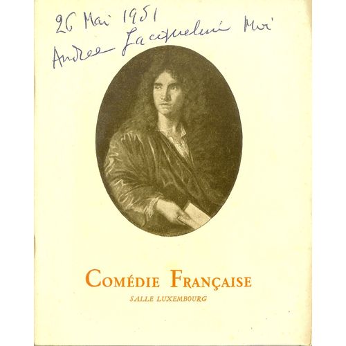 Programme Comédie Française/ Salle Luxembourg/26.05.1951
