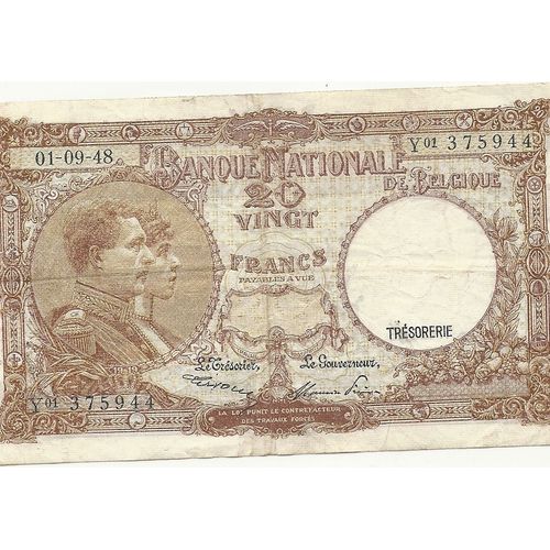 Belgique 20 Francs 1948 Billet