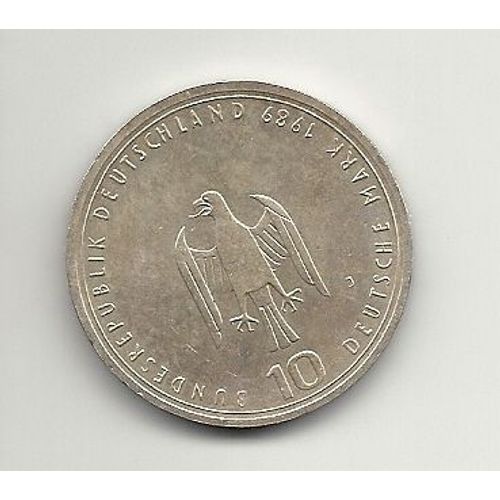 10 Deutche Mark 800 Jahre Hafen Und Hamburg Argent 1989