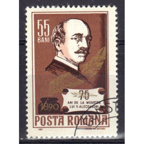 Roumanie 1965 : 75è Anniversaire De La Mort De L'écrivain V.Alecsandri - Timbre Oblitéré
