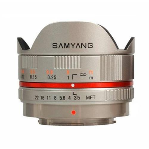 Objectif Samyang - Fonction Fisheye - 7.5 mm - f/3.5 UMC - Micro Four Thirds - pour Olympus PEN E-PM1; Panasonic Lumix G DMC-G1C, GF1CEG-P, GF1KEB-S, GF3X, GX1, GX1K, GX1X