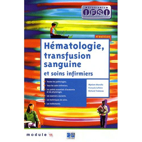 Hématologie, Transfusion Sanguine Et Soins Infirmiers - Module 11