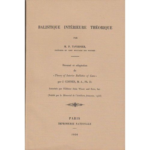 Balistique Intérieure Théorique