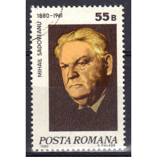 Roumanie 1980 : 100è Anniversaire De La Naissance De Mihail Sadoveaunu (1880-1961) Timbre Oblitéré