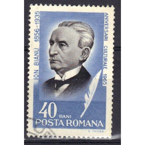 Roumanie 1965 : Ion Bianu, Philologue  (1858-1935) - Timbre Oblitéré