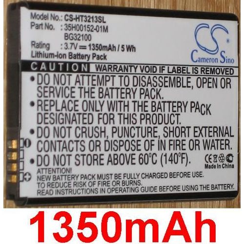 Batterie Pour Htc Incredible S, Htc Pg32130, Htc S710e, Htc S710e Incredible S, P/N: 35h00152-01m, Bg32100, **1350mah**