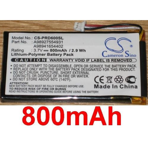 Batterie Pour Sony Prs-600, Sony Prs-600/Bc, Sony Prs-600/Rc , P/N: A98927554931, A98941654402, **800mah**