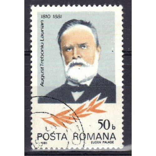 Roumanie 1985 : August Treboniu Laurian (1810-1881) : Timbre Oblitéré