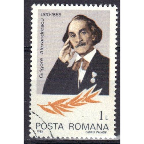 Roumanie 1985 : Grigore Alexandrescu (1810-1885), Écrivain - Timbre Oblitéré