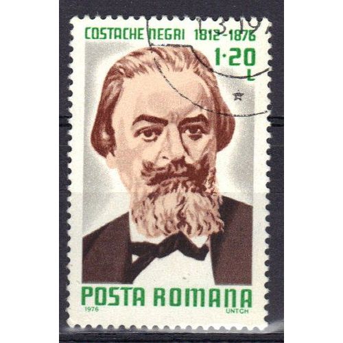 Roumanie 1976 : Constache Negri (1812-1876), Politicien Moldave - Timbre Oblitéré