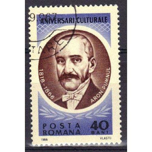 Roumanie 1966 : Aron Pumnul (1818-1866) - Timbre Oblitéré