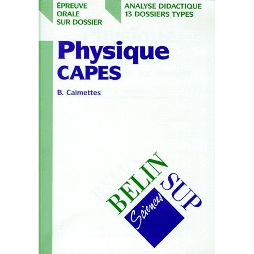 Physique Capes - Epreuve Orale Sur Dossier