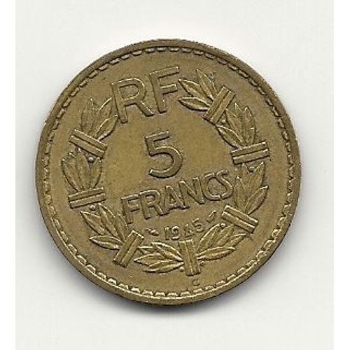 5 Francs Lavilliers 1945 Bronze Aluminium