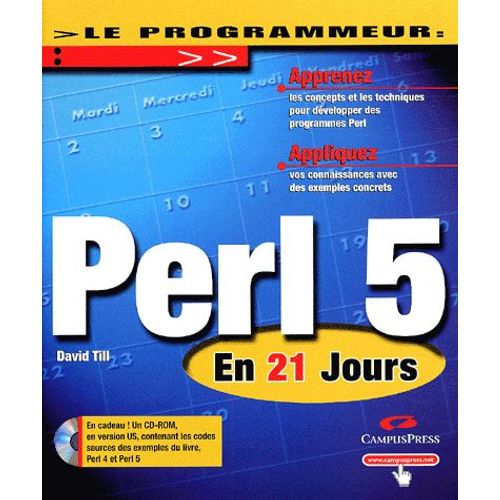 Perl 5 En 21 Jours - (1cédérom)