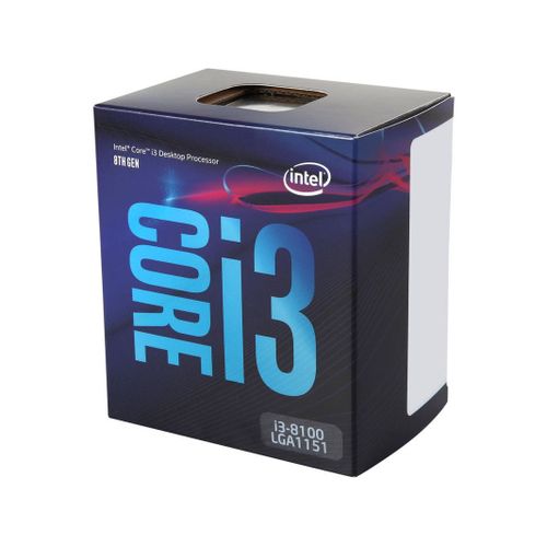 Intel Core i3 8e generation - Core i3-8100 Coffee Lake Quad-Core 3,6 GHz LGA 1151 (serie 300) 65 W Processeur d'ordinateur de bureau Intel UHD Graphics 630