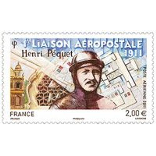 Timbre Aéropostale, Centenaire De La 1re Liaison Par Henri Péquet, 2011