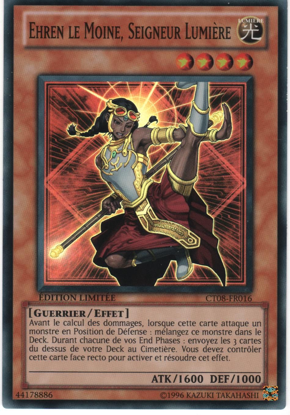 Ehren Le Moine Seigneur Lumiere - Yu-Gi-Oh! - Ct08-Fr016 - Sr