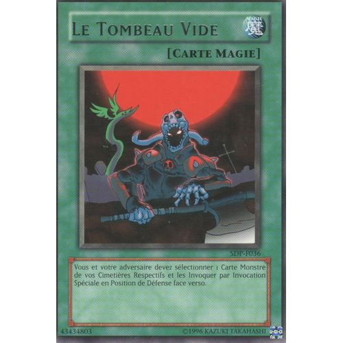 Carte Yu-Gi-Oh! "Le Tombeau Vide" Rare Sdp-F036