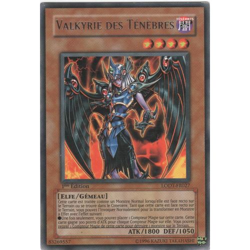 Carte Yu-Gi-Oh! "Valkyrie Des Ténèbres" Rare Lodt-Fr027