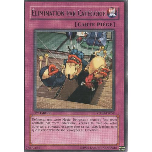 Carte Yu-Gi-Oh! "Elimination Par Catégorie" Rare Ston-Fr052