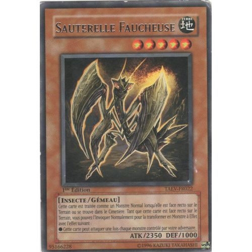Carte Yu-Gi-Oh! "Sauterelle Faucheuse" Rare Taev-Fr022