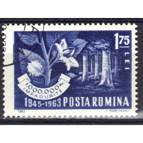 Roumanie 1963 : Campagne Des Forêts : Forêt - Timbre Oblitéré