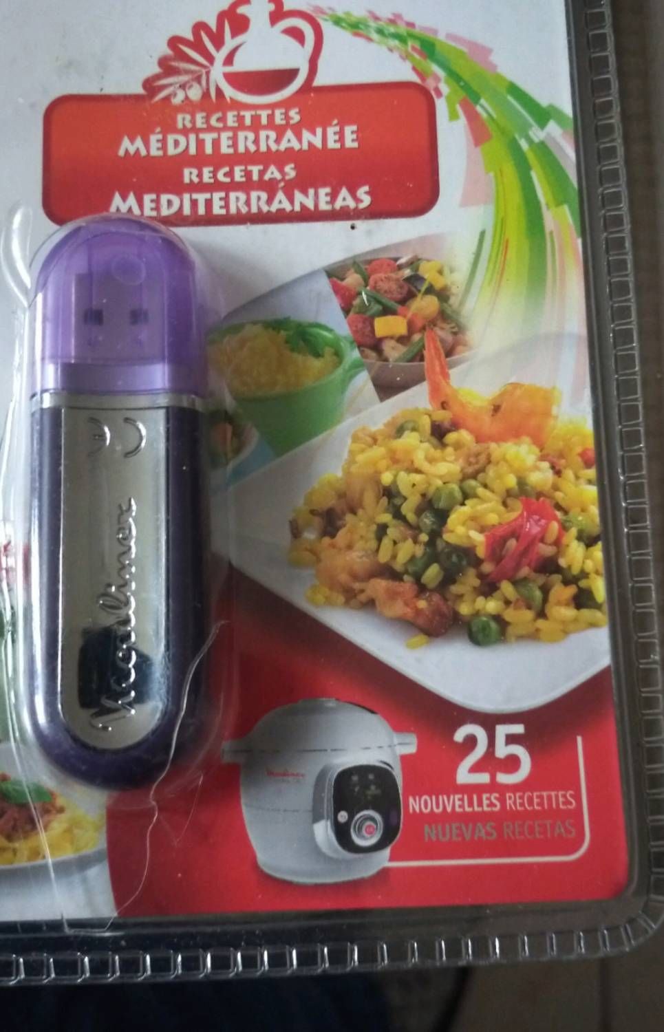 Clé USB pour cookeo ( recettes méditerranéenne) jamais utilisée car erreur ds cde cookeo