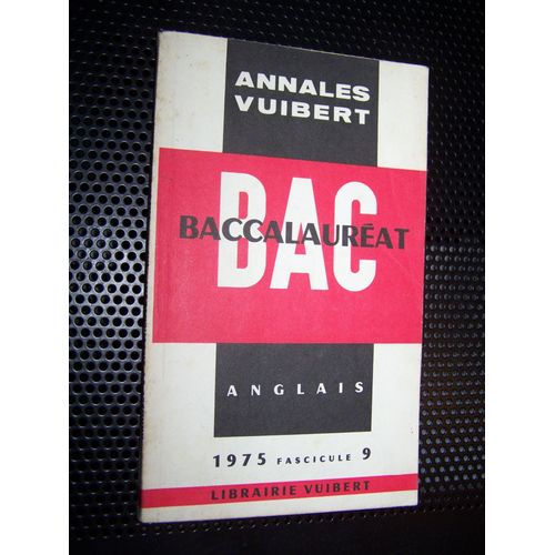 Annales Bacalauréat Anglais 1975