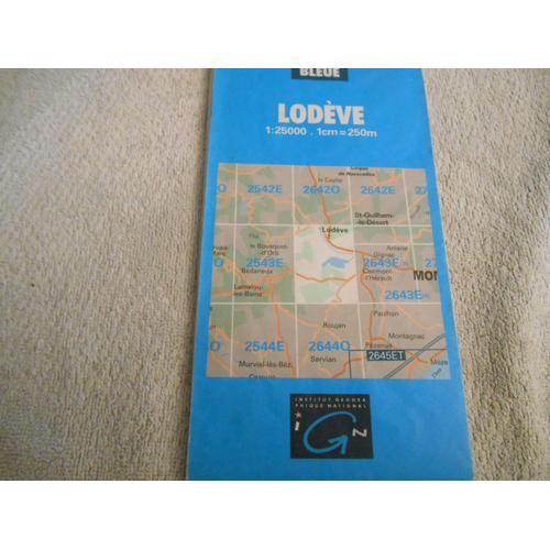 Carte Ign 2643 O Sur Lodeve