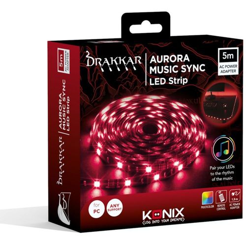 Aurora Bande Led Music Sync 5m Prise Secteur - Drakkar