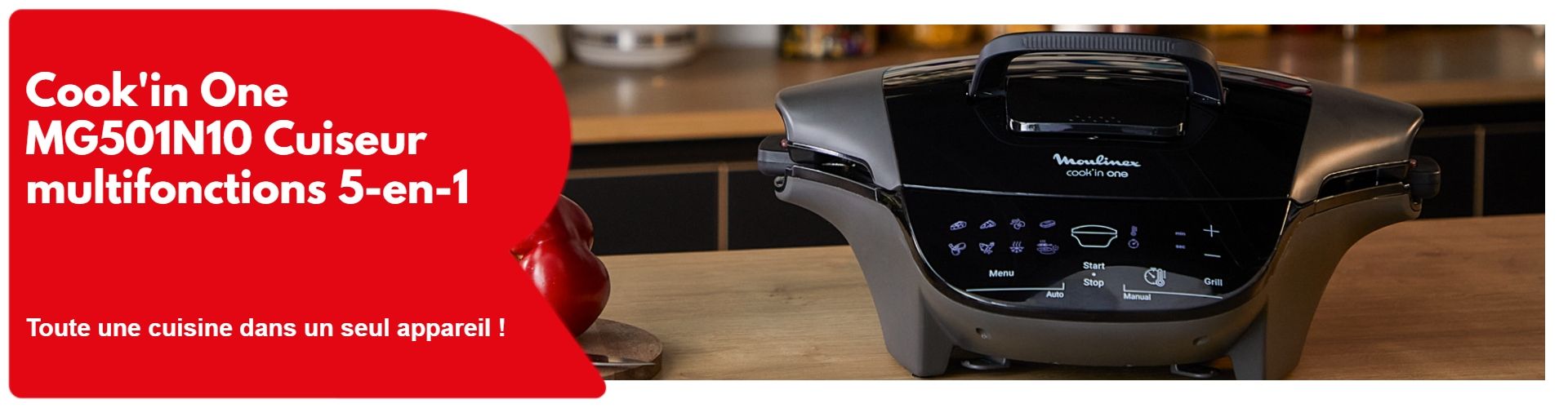 Cook'in One MG501N10 Cuiseur multifonctions 5-en-1 - 8 programmes automatiques image 1 | Rakuten
