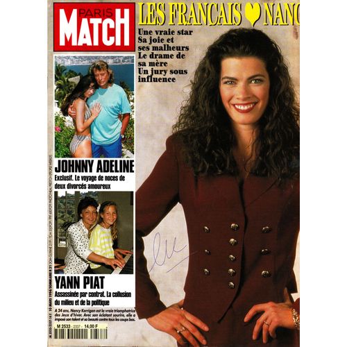 Paris Match N° 2337 : Johnny-Adeline/ Yann Piat / Nancy Kerrigan